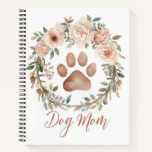 Persoonlijke Waterverf Bloemenoorafdruk Hond Moede