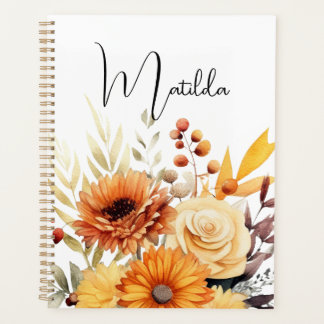 Persoonlijke waterverf bloemstuk planner