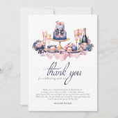 Persoonlijke waterverf bruidsdouche bedankkaart (Voorkant)