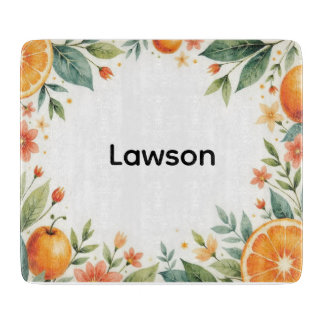 Persoonlijke Waterverf Citrus Glas Snijplank