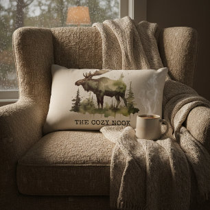 Persoonlijke waterverf eland The Cozy Nook katoen Kussen
