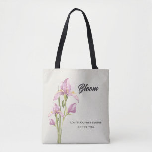 Persoonlijke Waterverf Iris Boodschappentas Bloe Draagtas