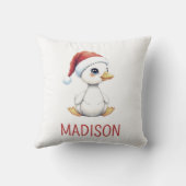 Persoonlijke waterverf Kerstgans Eend Kussen (Achterkant)