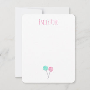 Persoonlijke waterverf lolly's briefkaart