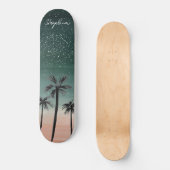 Persoonlijke Waterverf Palm Trees Summer Skateboard (Voorkant)