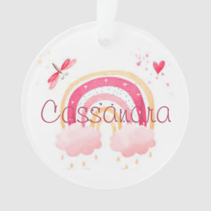 Persoonlijke waterverf regenboog   ornament