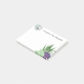 Persoonlijke waterverf succulent post-it® notes (Schuin)
