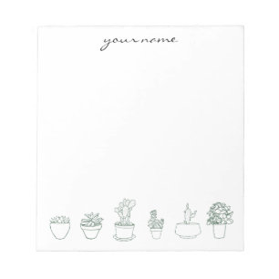 Persoonlijke Waterverf Succulenten Boho Notitieblo Notitieblok