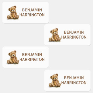 Persoonlijke Waterverf Teddybeer Labels