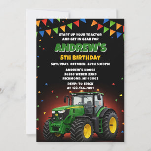 Persoonlijke Waterverf Tractor Verjaardag Ranch Fe Kaart