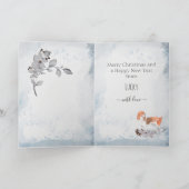 Persoonlijke Waterverf van Foxhound Mam Kerstmis Feestdagen Kaart (Binnen)