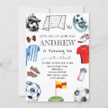 Persoonlijke Waterverf Voetbal Verjaardagsfeest