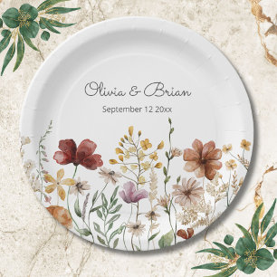 Persoonlijke Waterverf Wilde Bloem Mooie Bloemen Papieren Bordje