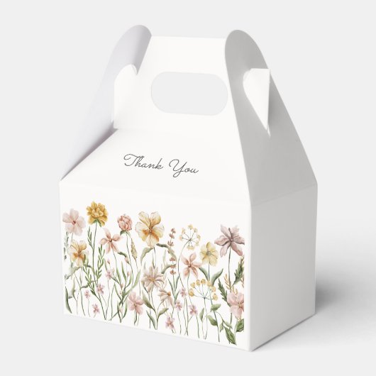 Persoonlijke Waterverf Wilde Bloemenweide Bloemen Bedankdoosjes (Achterkant)