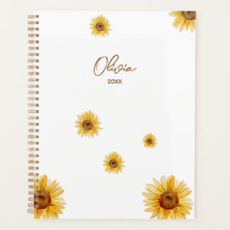 Persoonlijke Waterverf Zonnebloemen Planner