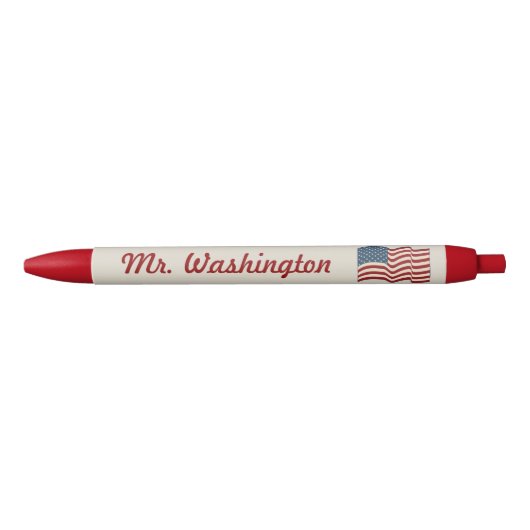Persoonlijke Waving American Flag Pen (Voorkant)