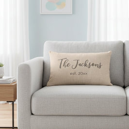 Persoonlijke weddenschap Lumbar Pillow w/ Jute Tex Kussen