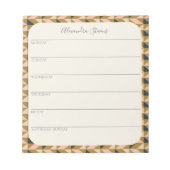 Persoonlijke weekplanner | Elegante geometrie Notitieblok (Voorkant)