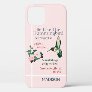 Persoonlijke 'Wees als een kolibrie' telefoonhoes iPhone 12 Hoesje