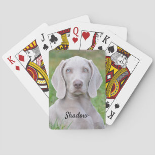Persoonlijke weimaraner Puppy Dog Pokerkaarten
