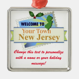 Persoonlijke Welkom in New Jersey Metalen Ornament