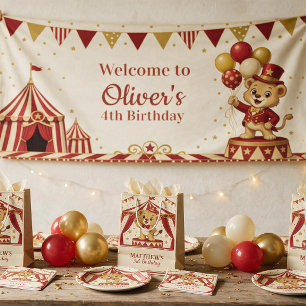Persoonlijke Welkomst Leeuwenwelp Oude Circus Spandoek