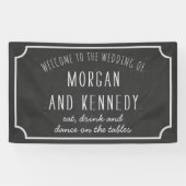 Persoonlijke welkomstbord bruiloft-banner spandoek (Horizontaal)