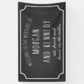 Persoonlijke welkomstbord bruiloft-banner spandoek (Verticaal)