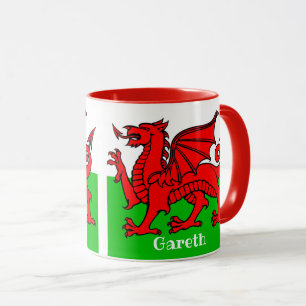 Persoonlijke Welsh Flag Two-Tone Coffee Mok