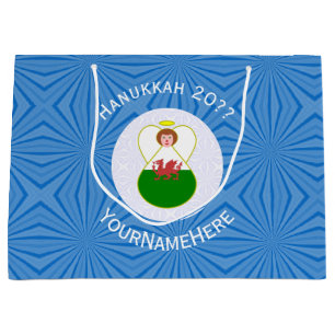 Persoonlijke Welshe engel Hanukkah-vlag  Groot Cadeauzakje