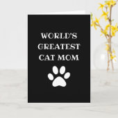 Persoonlijke Werelds Beste Kat Moeder Aangepaste T Kaart (Gele Bloem)