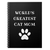Persoonlijke Werelds Beste Kat Moeder Aangepaste T Notitieboek (Voorkant)