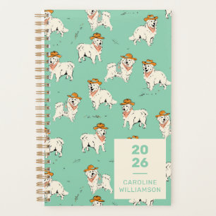 Persoonlijke Western Cowboy Hond Hound Groen Planner