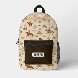 Persoonlijke western cowboy kinder rugzak