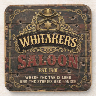 Persoonlijke Western Saloon Rustieke Man Cave Thui Bier Onderzetter