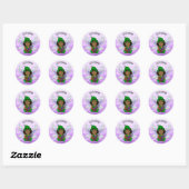 Persoonlijke Whimsical Fairy Name Ronde Sticker (Vel)