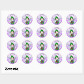 Persoonlijke Whimsical Fairy Name Ronde Sticker (Vel)