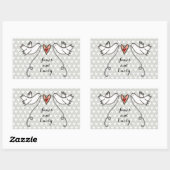 Persoonlijke White Doves Wedding Sticker (Vel)