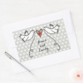 Persoonlijke White Doves Wedding Sticker (Envelop)