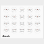 Persoonlijke White Doves Wedding Sticker (Vel)