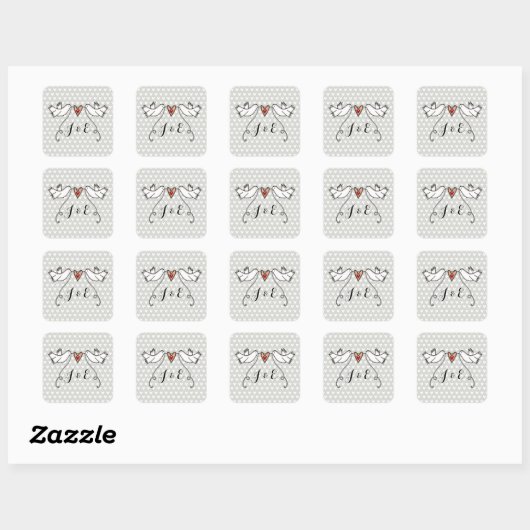 Persoonlijke White Doves Wedding Sticker (Vel)