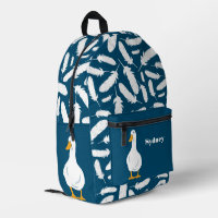Persoonlijke White Duck Illustratie met veren