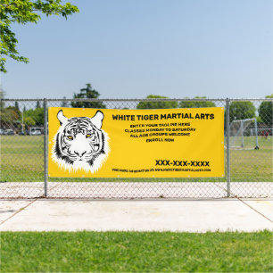 Persoonlijke White Tiger Martial Arts Aanpassen Spandoek