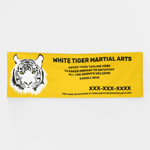 Persoonlijke White Tiger Martial Arts Aanpassen Spandoek