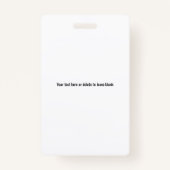 Persoonlijke whitepaper werknemer badge Foto & Tex (Achterkant)