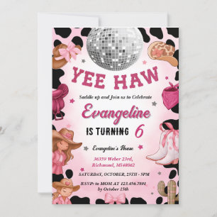 Persoonlijke Wild West Pink Cowgirl Verjaardagsfee Kaart