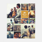 Persoonlijke 'Wilde avonturen' Foto-collage Fleece Deken (Voorkant)