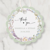Persoonlijke Wilde Bloem Boho Bruiloft Bedankjes Labels (Voorkant)