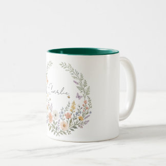 Persoonlijke Wilde Bloemen Naam Mok