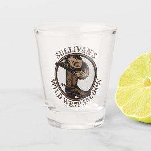 Persoonlijke Wilde Westen Saloon Western Cowboylaa Shot Glas